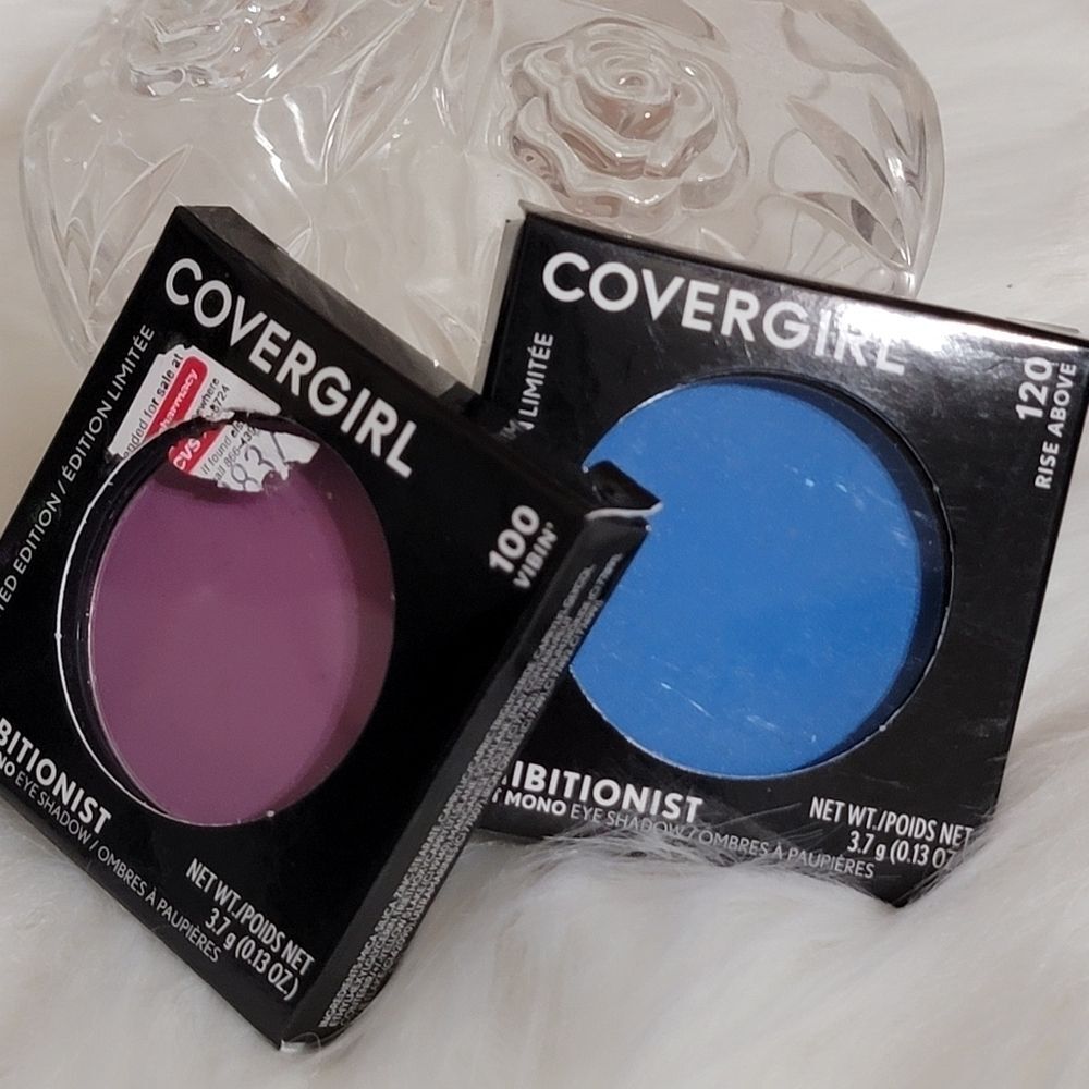 CoverGirl Eyeshadow Velvet Mono Exhibitionist‎ Viben 100 & Rise Above 120